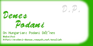 denes podani business card